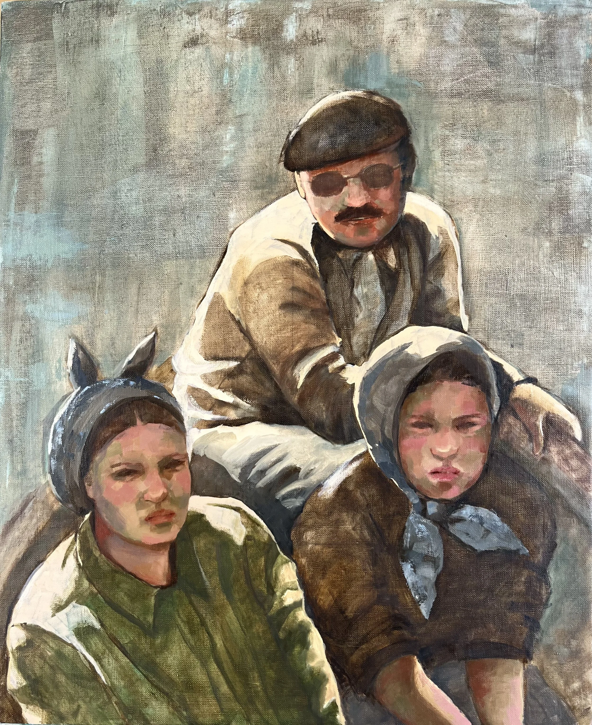   El barquero , 2025 Oil on canvas, 61×50cm  