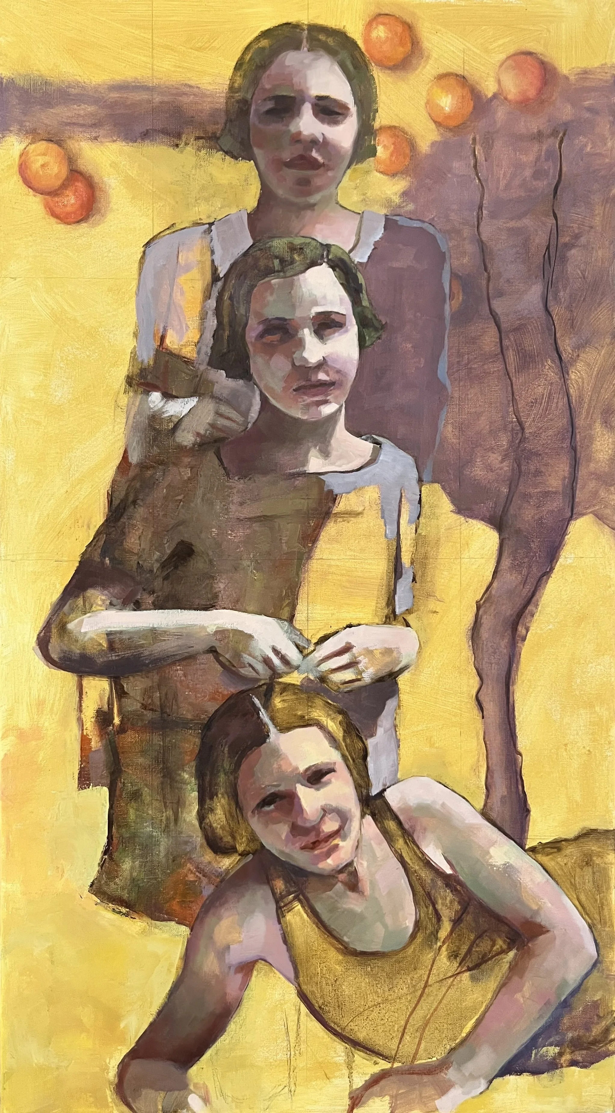   Summertime , 2025 Oil on canvas, 90×50cm 