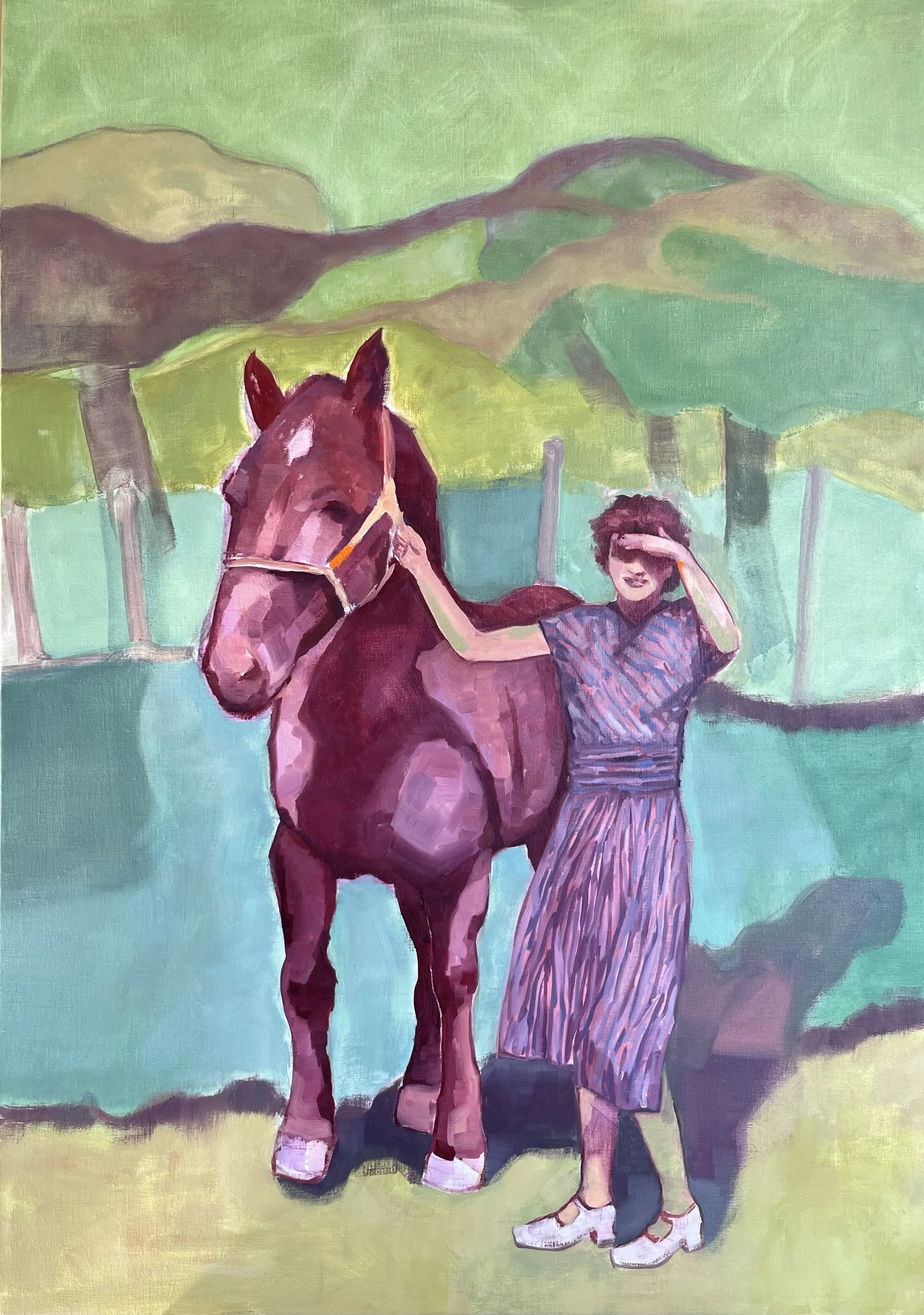  Brunette et Sara, 2026 Oil on canvas, 116×81cm 
