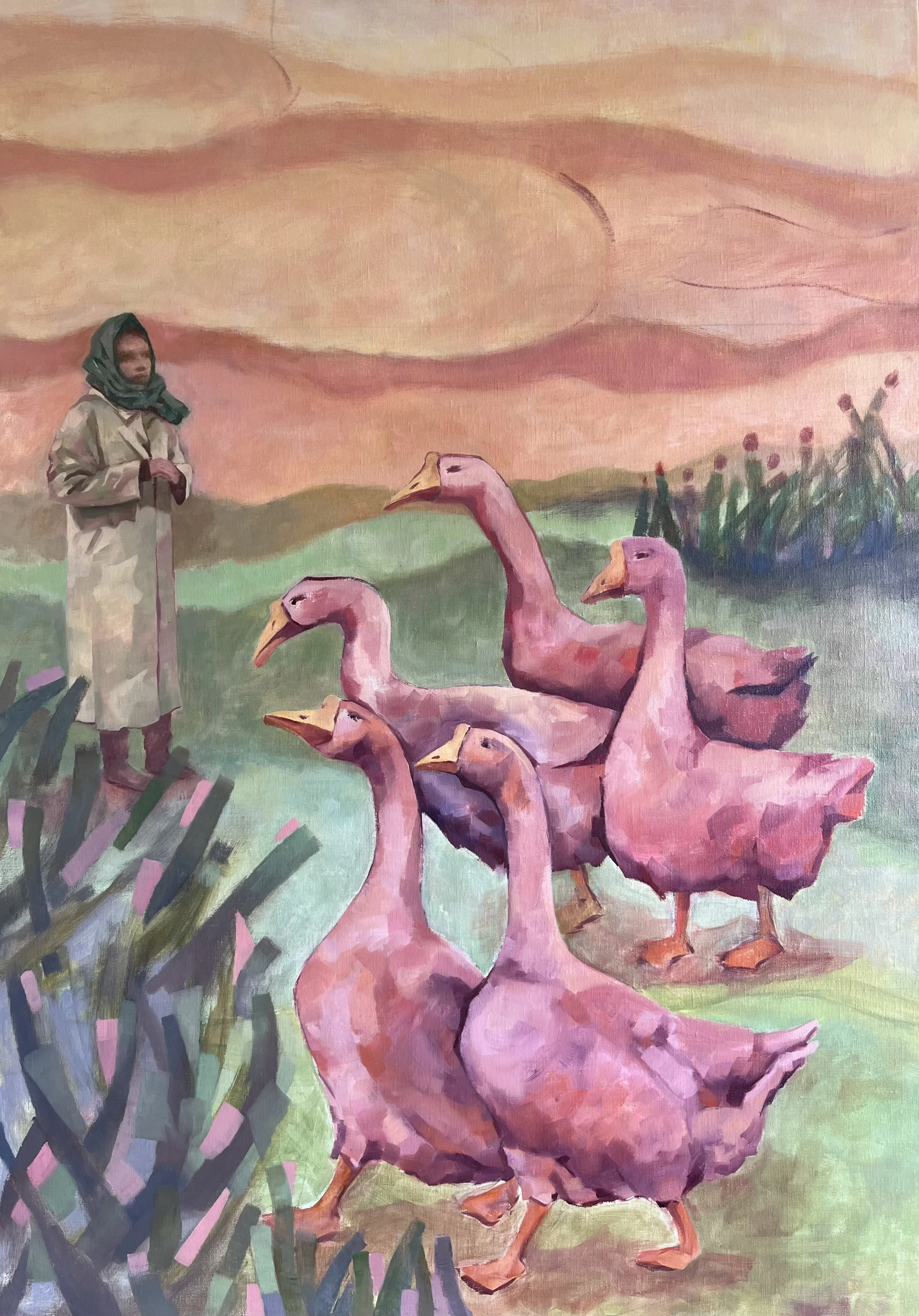  Juego de ocas, 2026 Oil on canvas, 116×81cm 