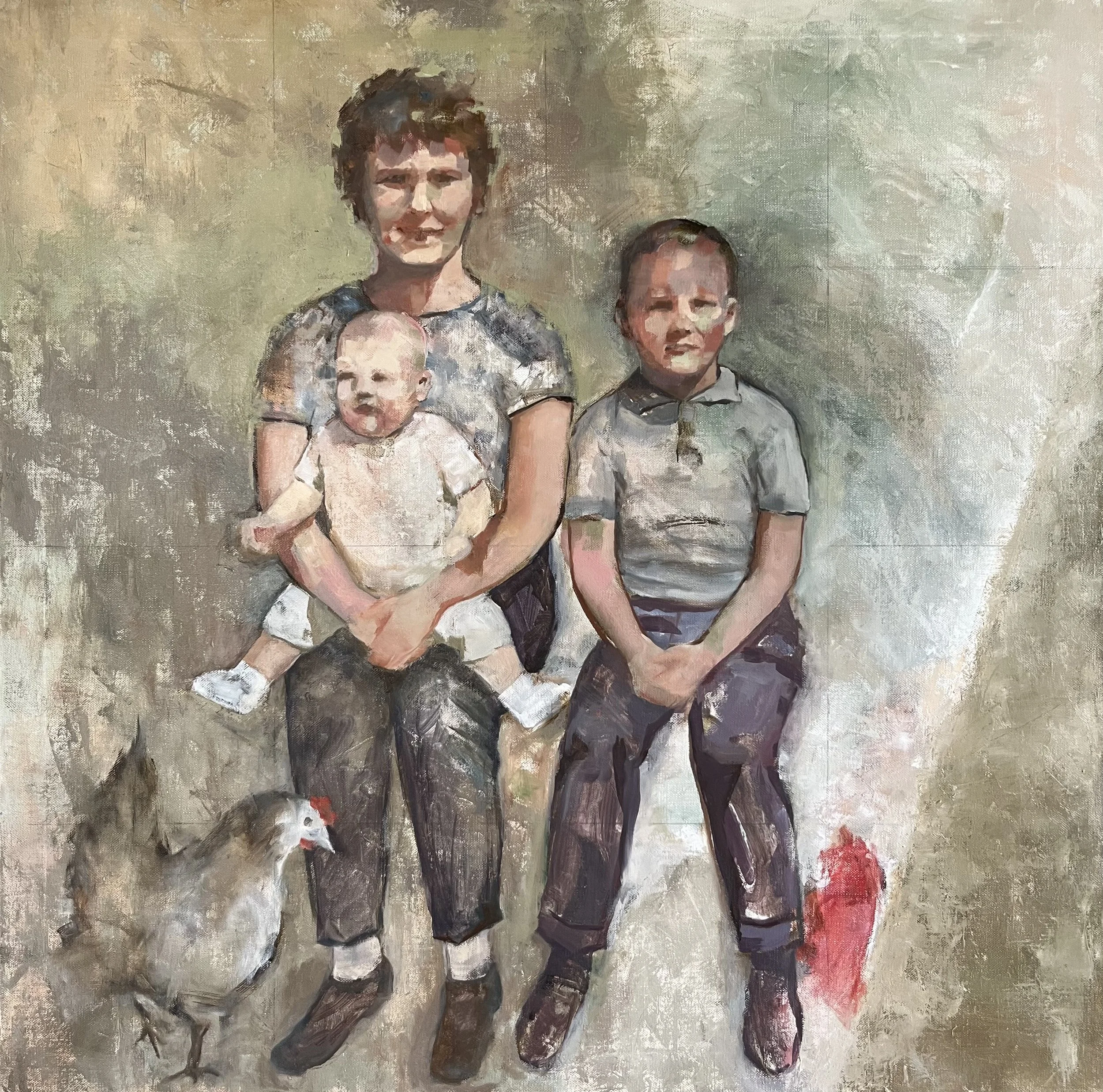   ADN , 2026 Oil on canvas, 80×80cm 