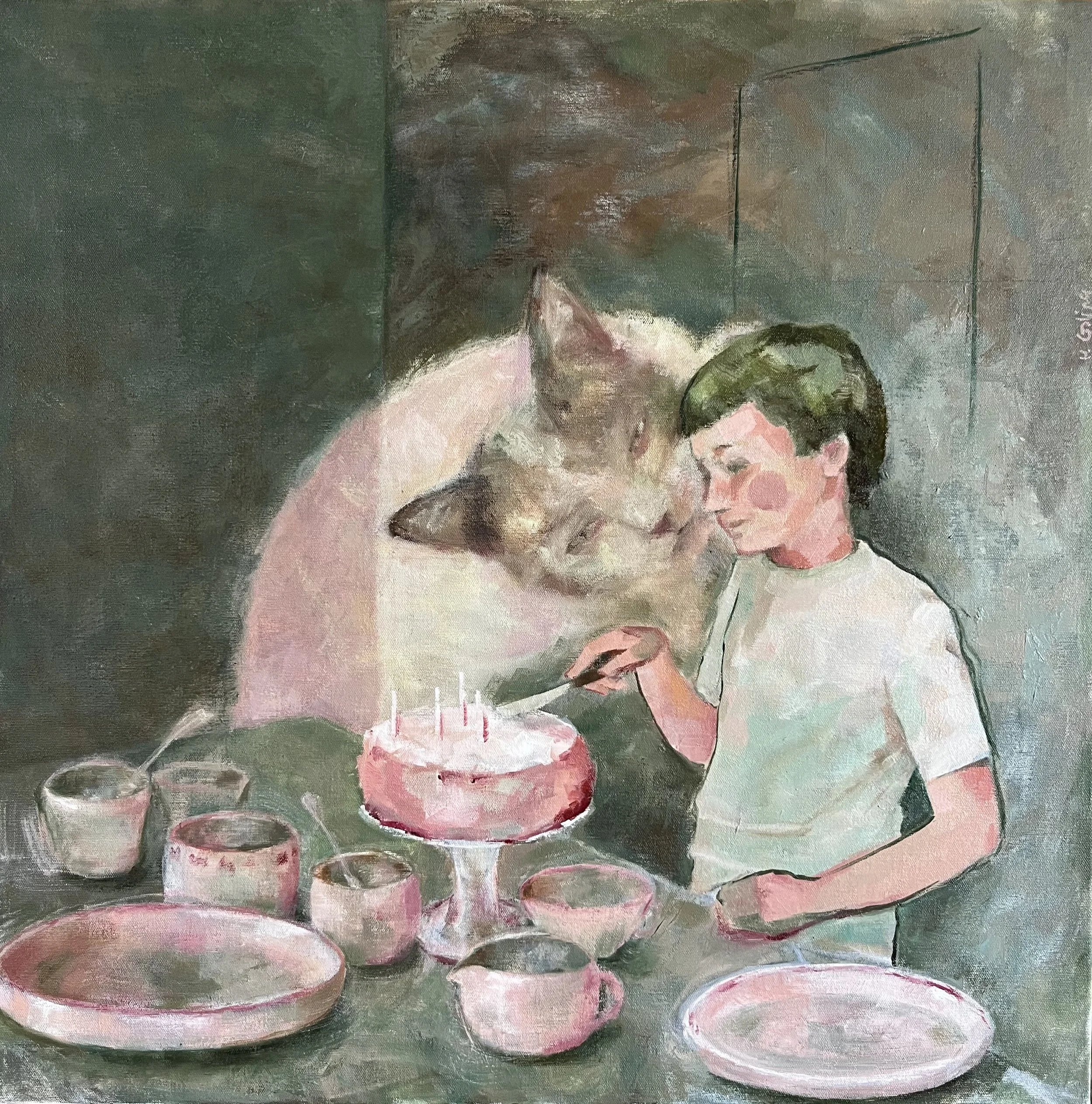   El país de las maravillas,  2026 Oil on canvas, 61×61cm 