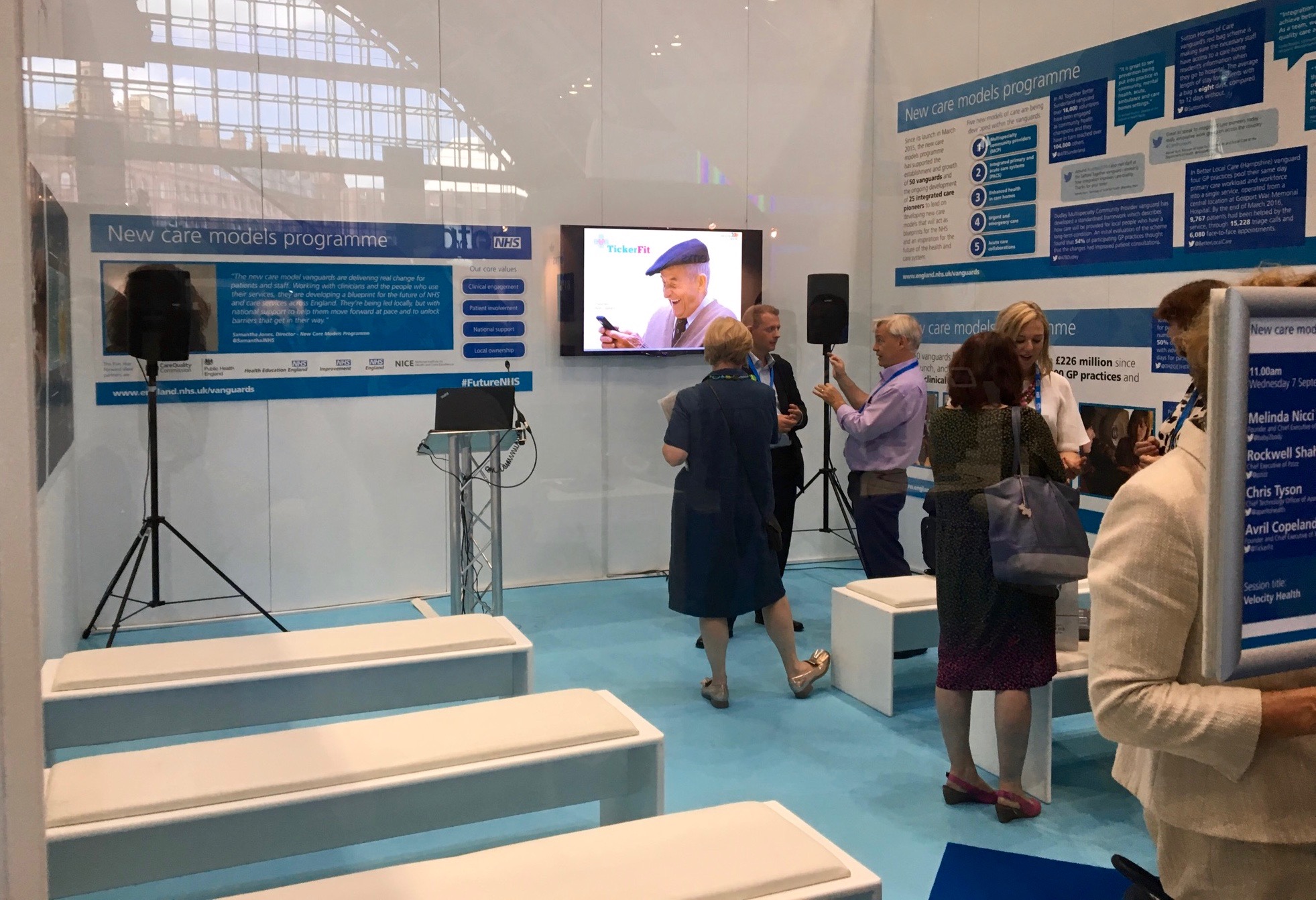 Preparing for the first pitch of TickerFit at the New Care Models Zone