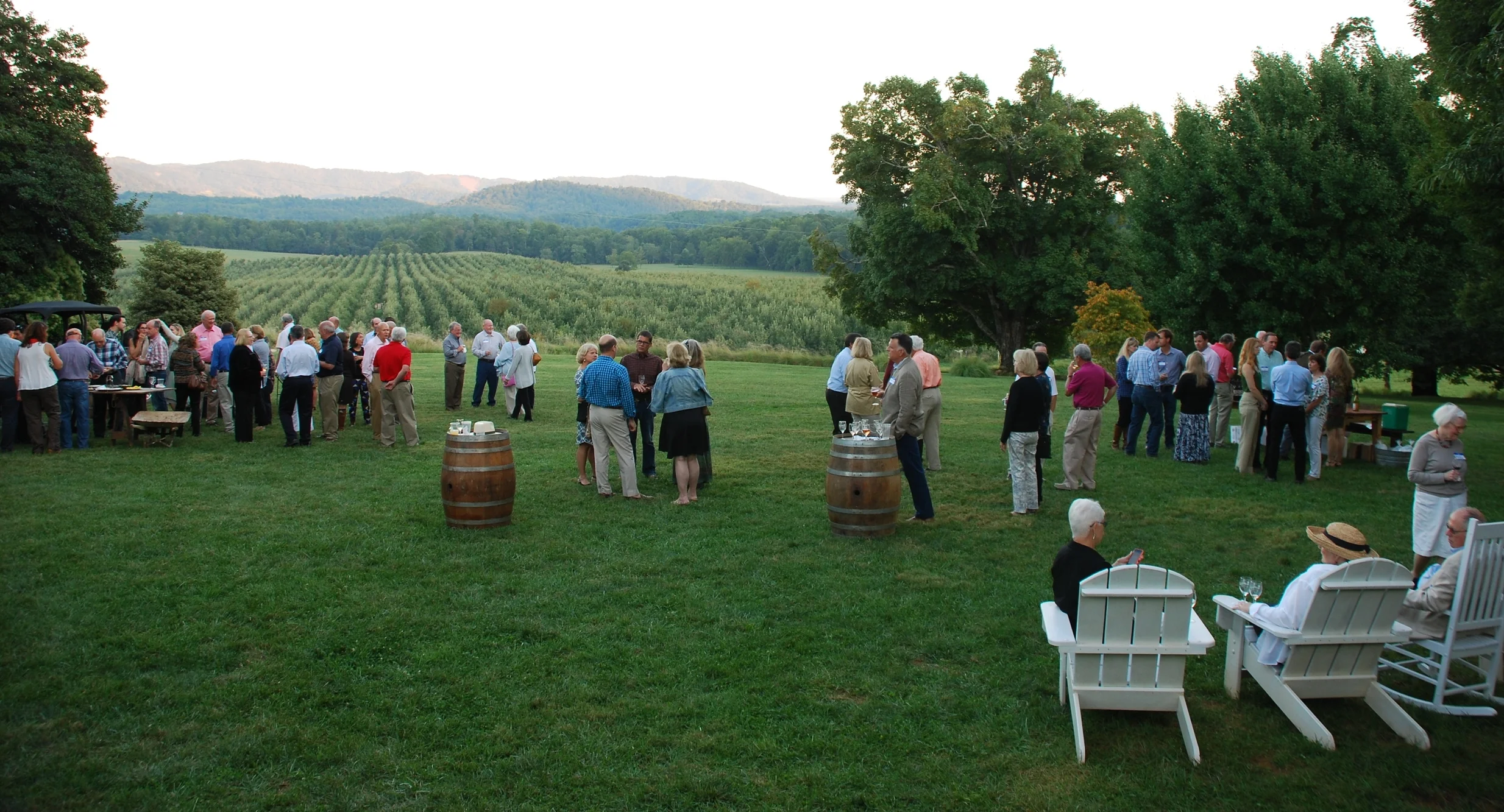 last years Fall dinner featured VA Oysters Raw and Grilled on the Front Lawn. 