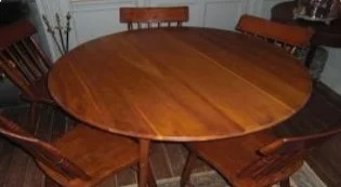 48" Cherry Round Table $20, 2 available