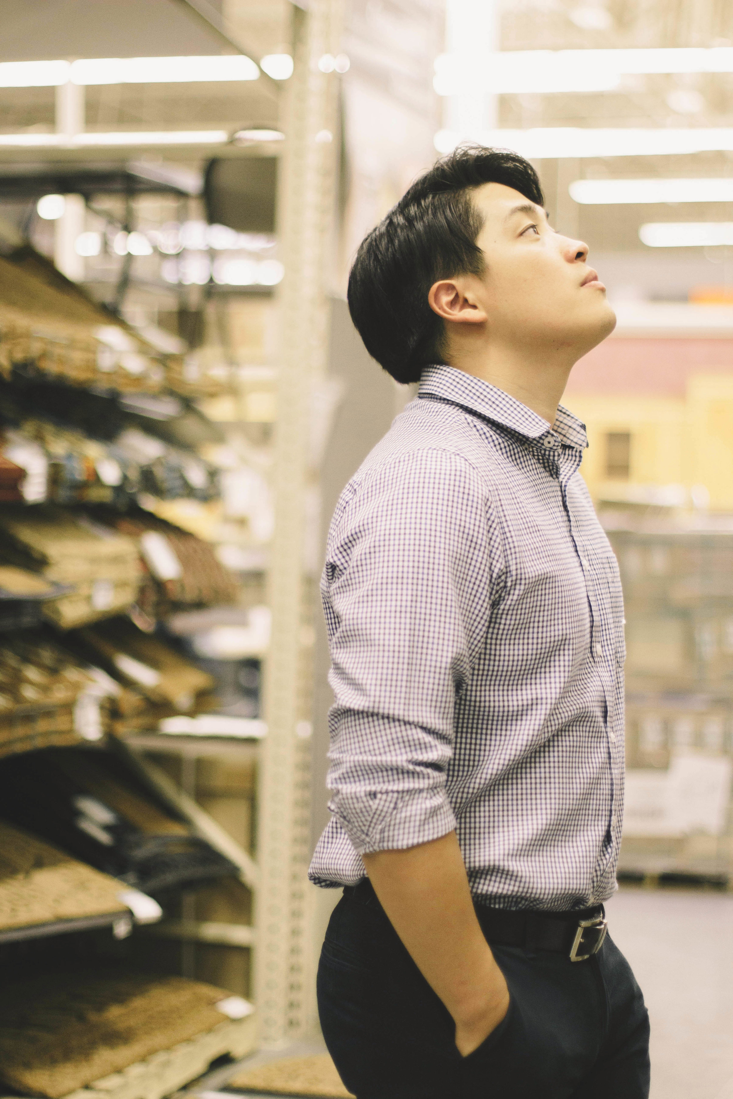 Funny story: he actually didn't need anything on this shelf, but he purposely held that position for me because I was taking a photo of him. I'm so thankful that he lets me takes photographs of him, even though he doesn't like getting his photo taken - you're so loving.