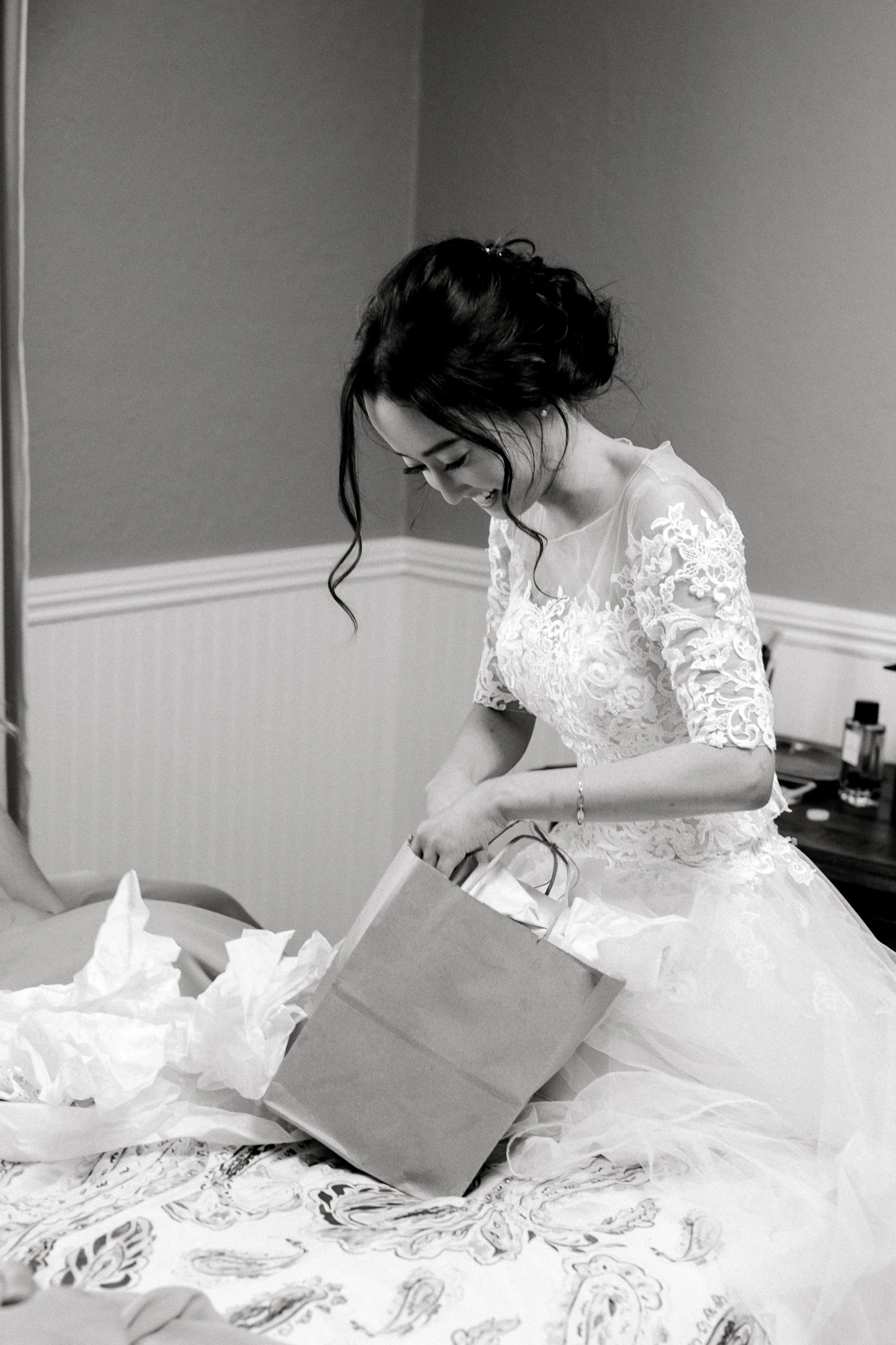 Right before the ceremony, my sweet bridesmaids prepared very special for me. ♡