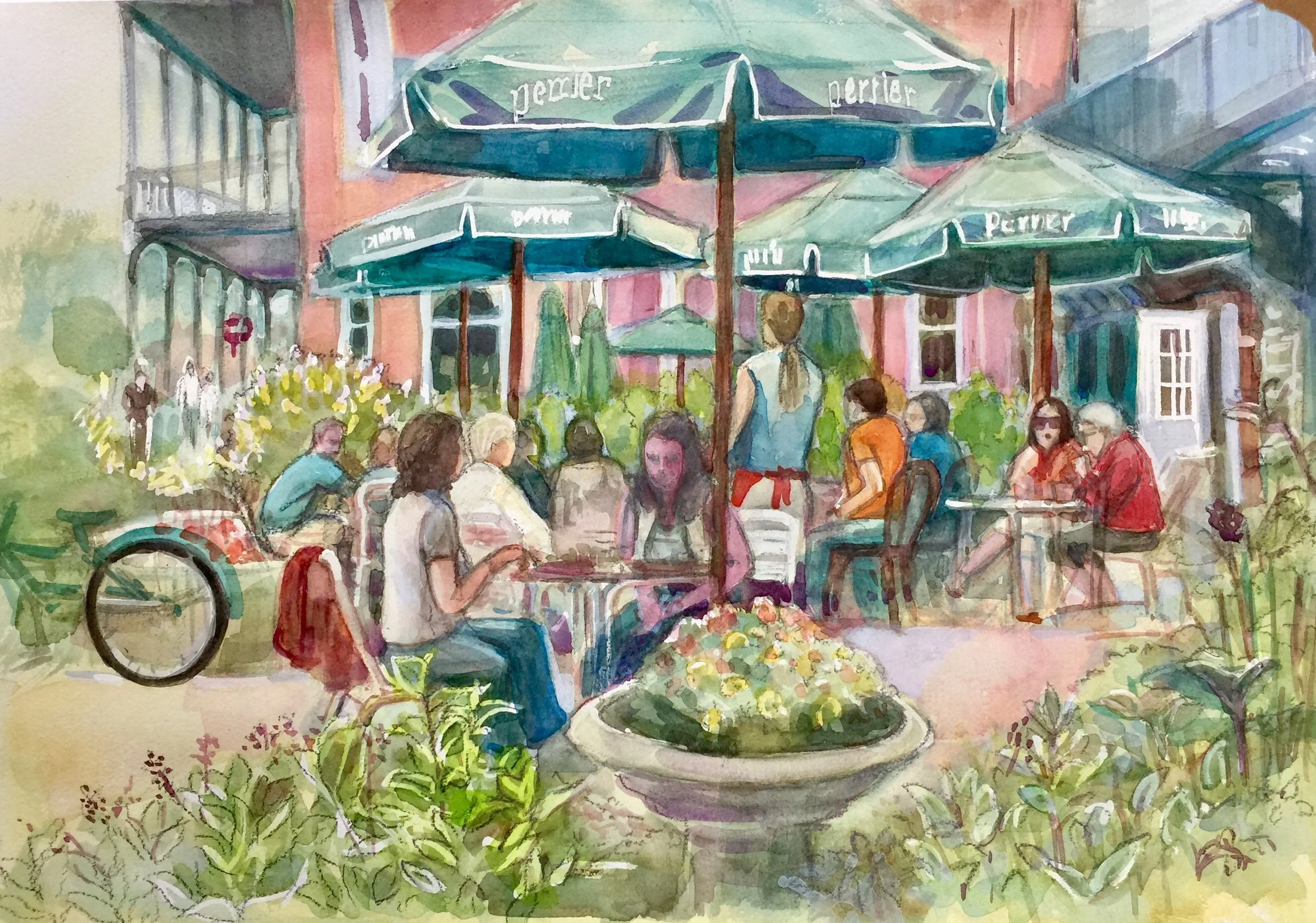 Warwick Grove NY. Watercolor 12x18