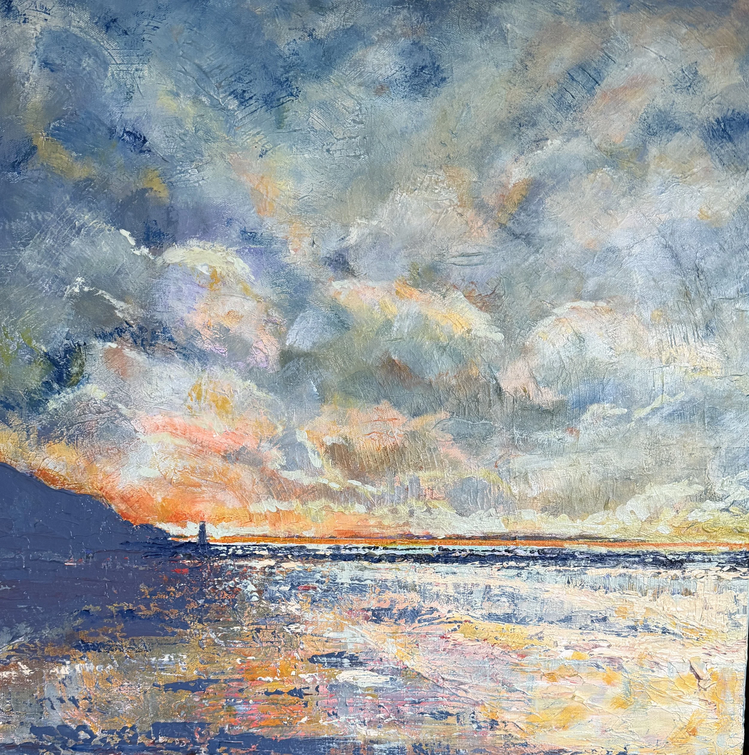 Dawn at New Jersey Shore, Acrylic 24"x24"