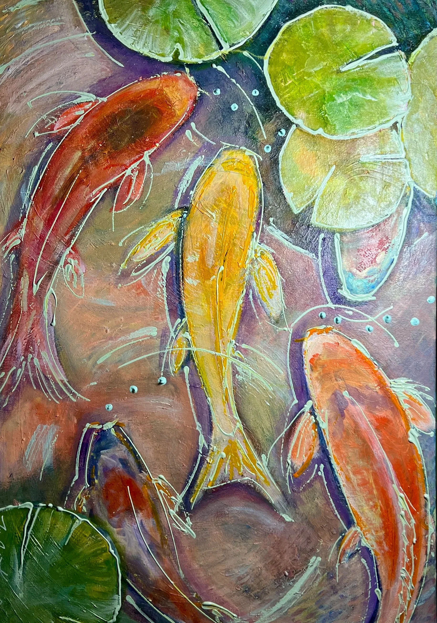 KOI family Acrylic 30"x40"