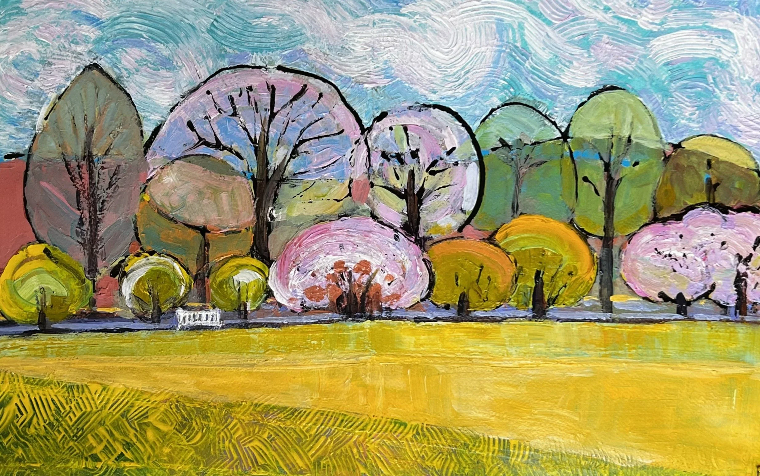 Spring at Ringwood Park, Acrylic 2023