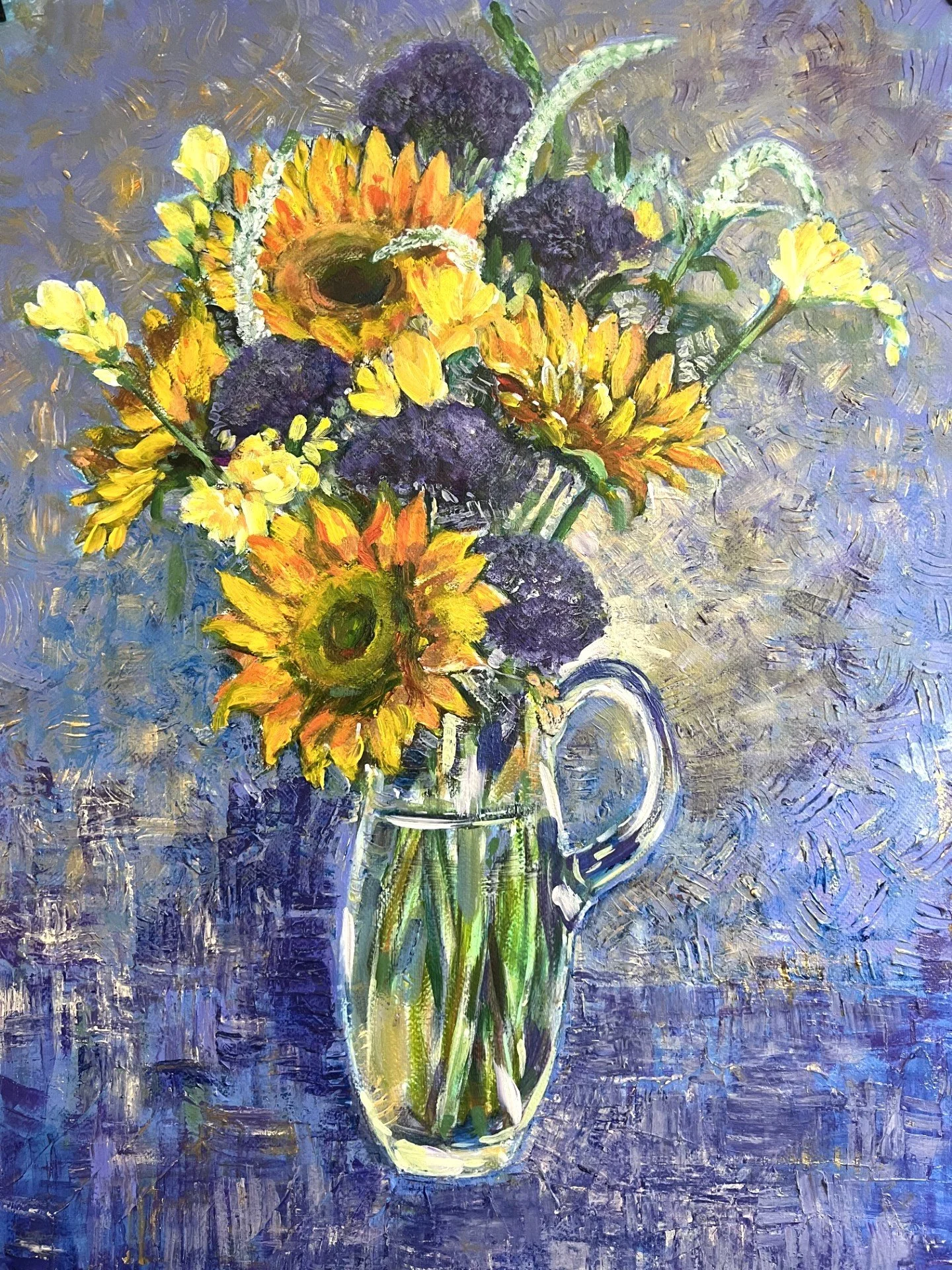 "Sunflower"  18x24, Acrylic