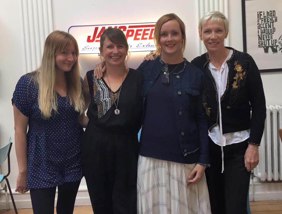 L-R: Kate Hutchinson (The Music Circle), Emily Cooper (The Music Circle, Founder) Laura Martin (The Music Circle) and Annie Lennox (The Circle Founder) 