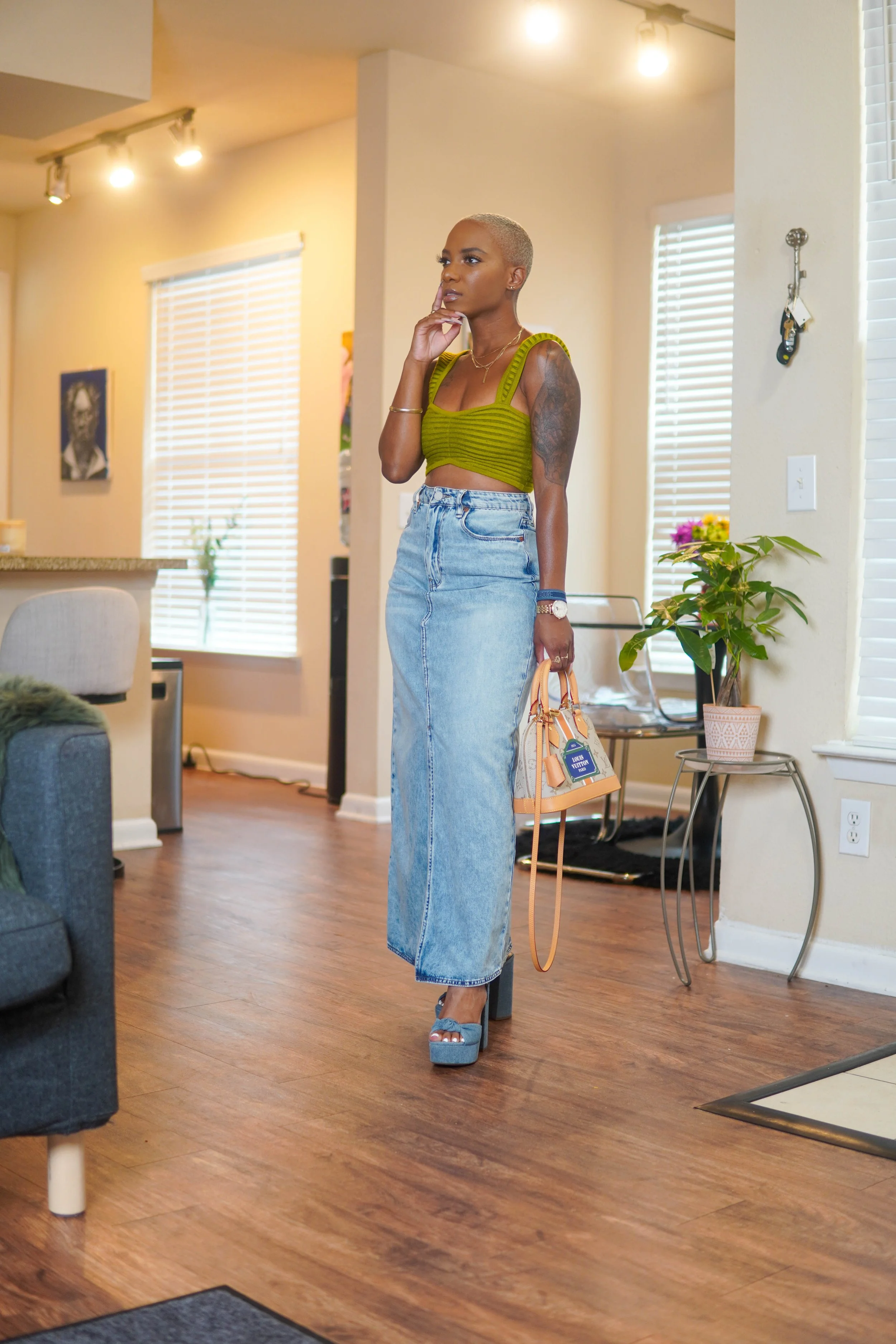 Get You A Jean Midi Skirt