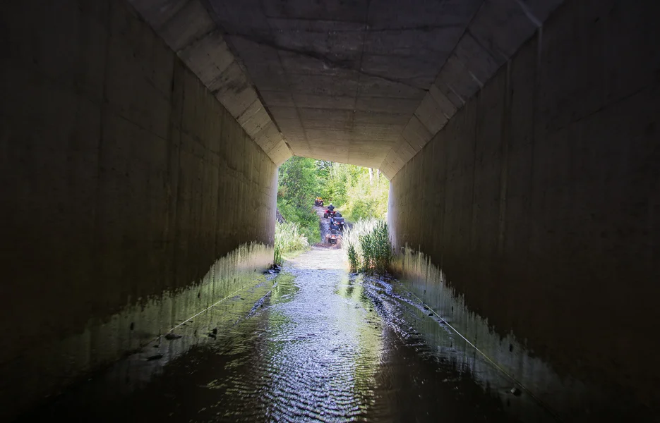 The first 'puddle', under Highway 400.