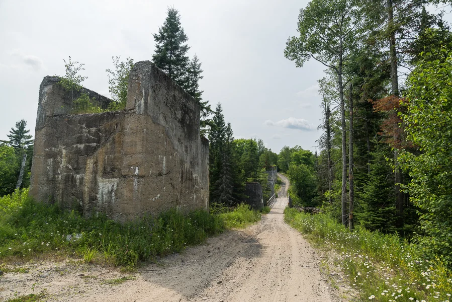 Trestle support - Seguin Falls.