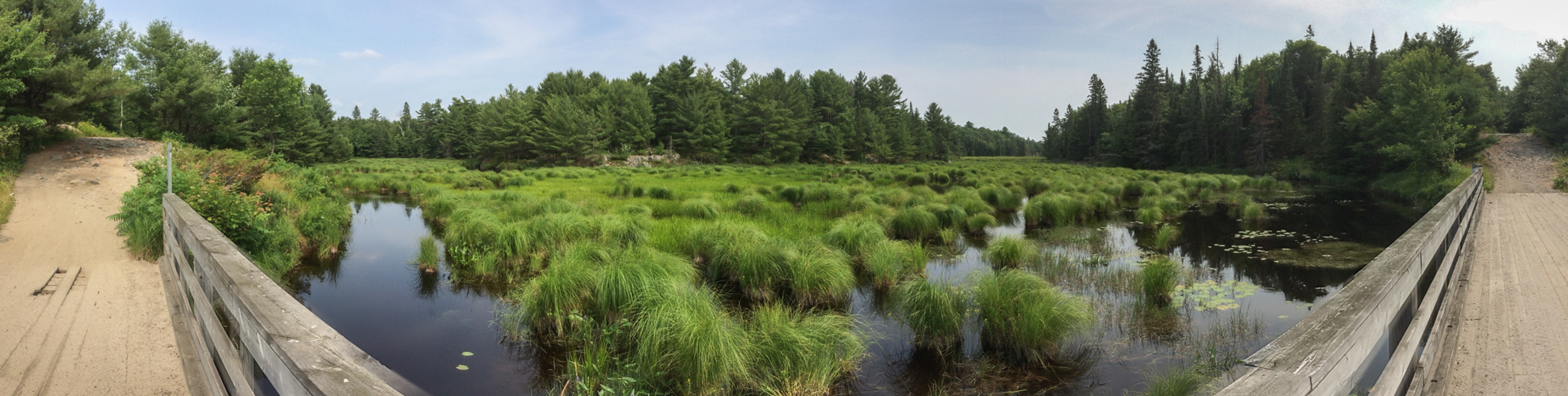 Panorama from the Fume Creek Bridge.