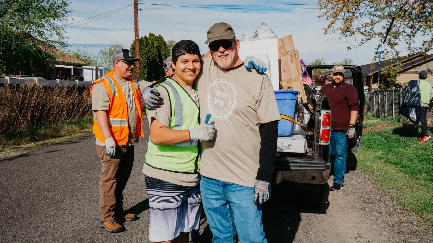 A clean-up crew in a Yakima neighbourhood