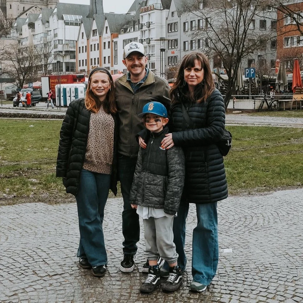 Brandon and Marcie Brazee with their children in Cologne
