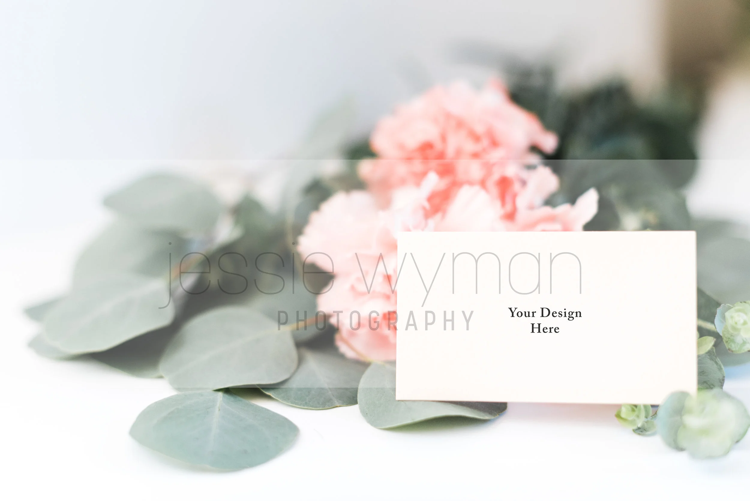 Floral Business Card PSD Mockup No 04