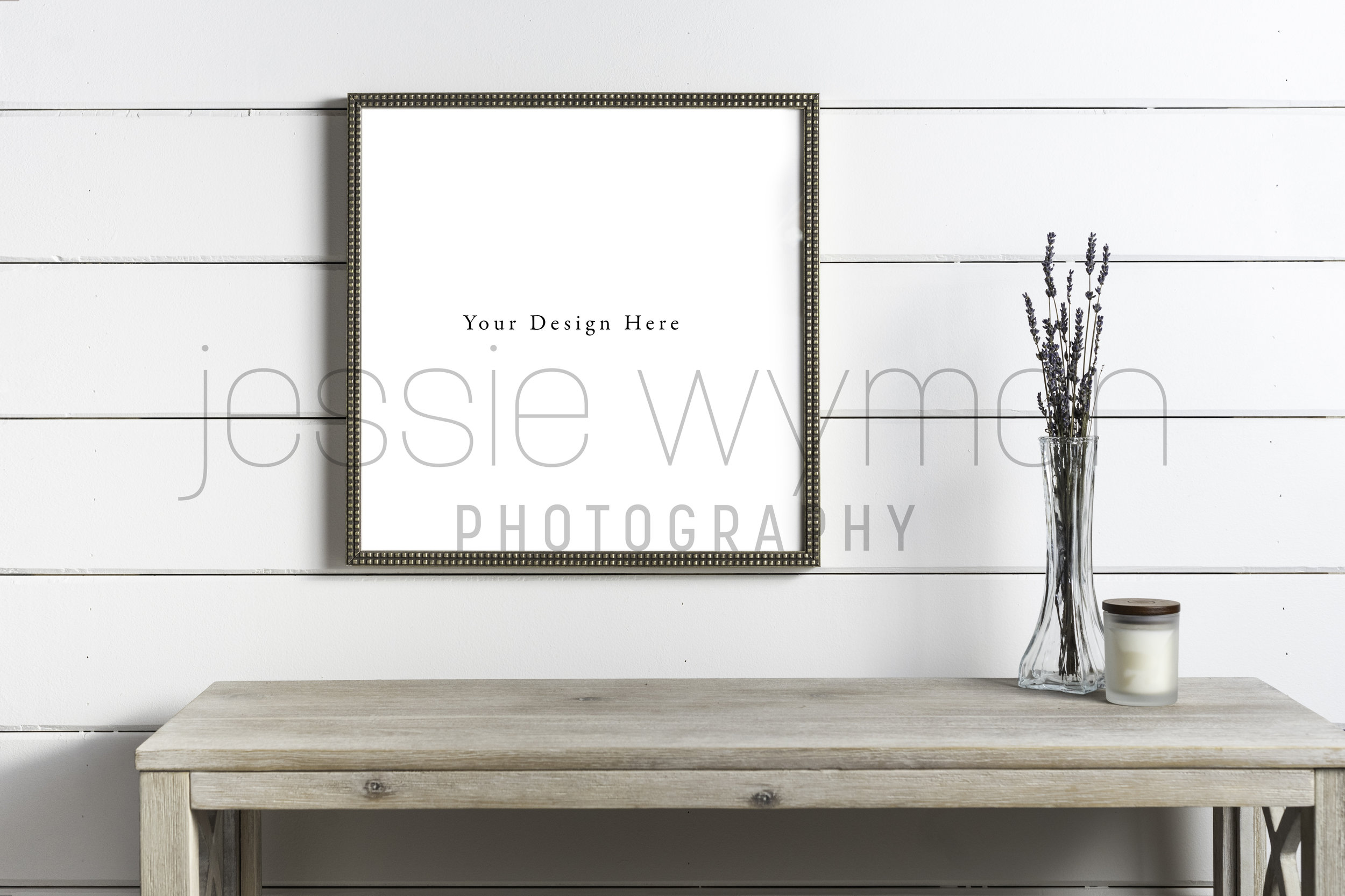 Silver Frame PSD Mockup