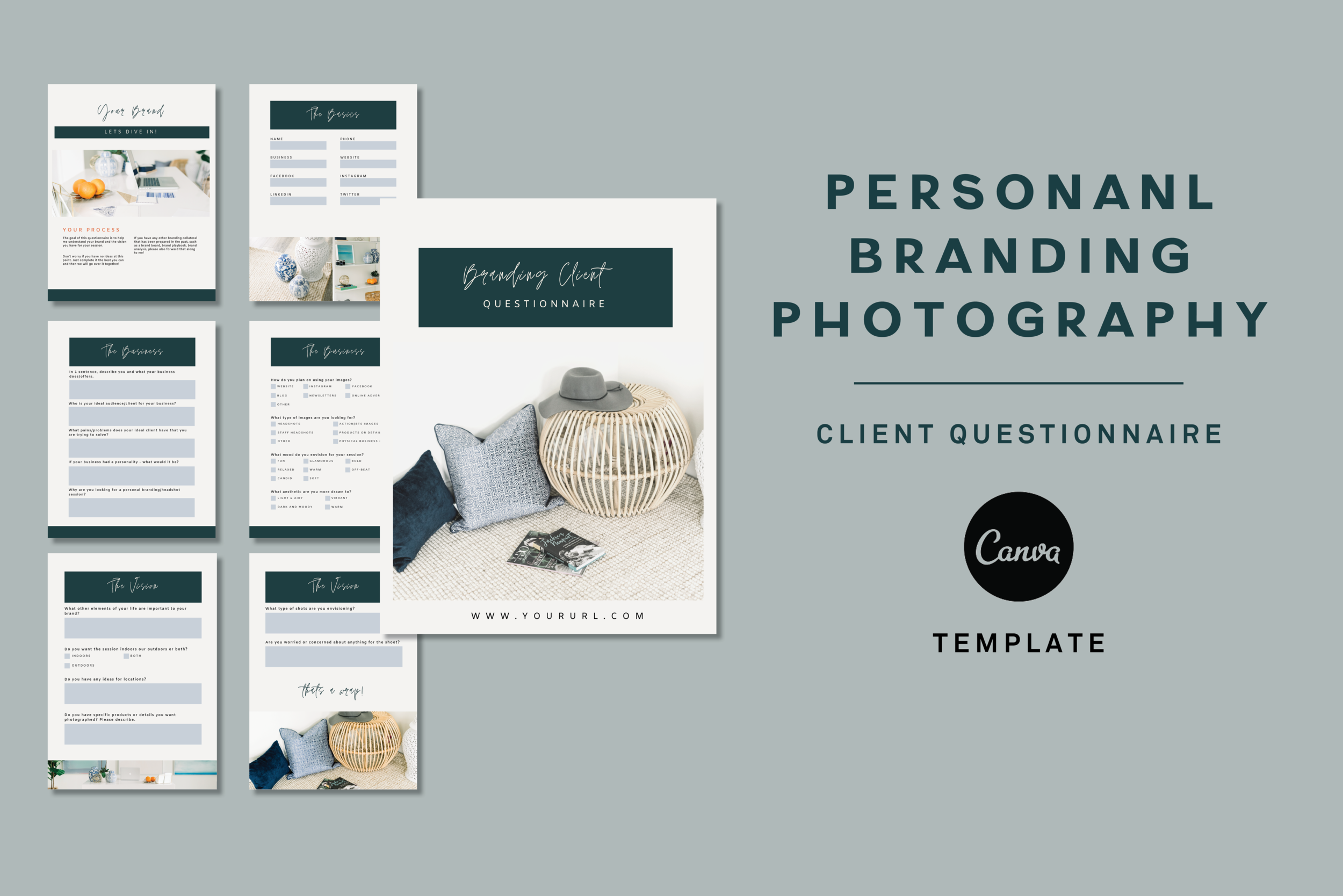 Branding Photography Client Questionnaire Canva Template