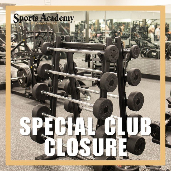 Heads up, members! 🎉 The Club will close early at 6:30pm on Tuesday, November 25th for our team member appreciation party.

Thank you for your understanding and support as we celebrate our amazing team!
