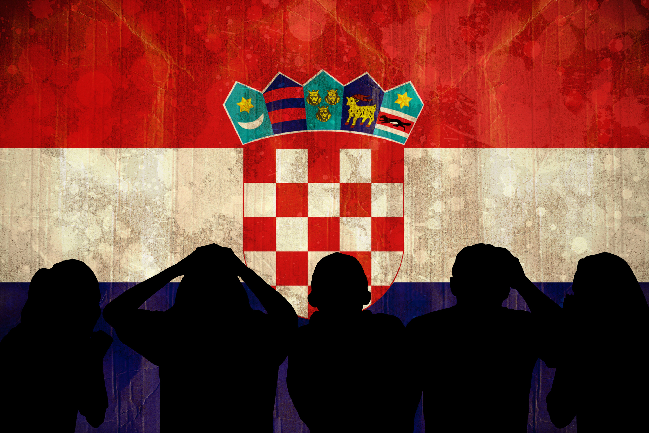 Two of the people standing in front of this flag look confused...which is rather appropriate I guess