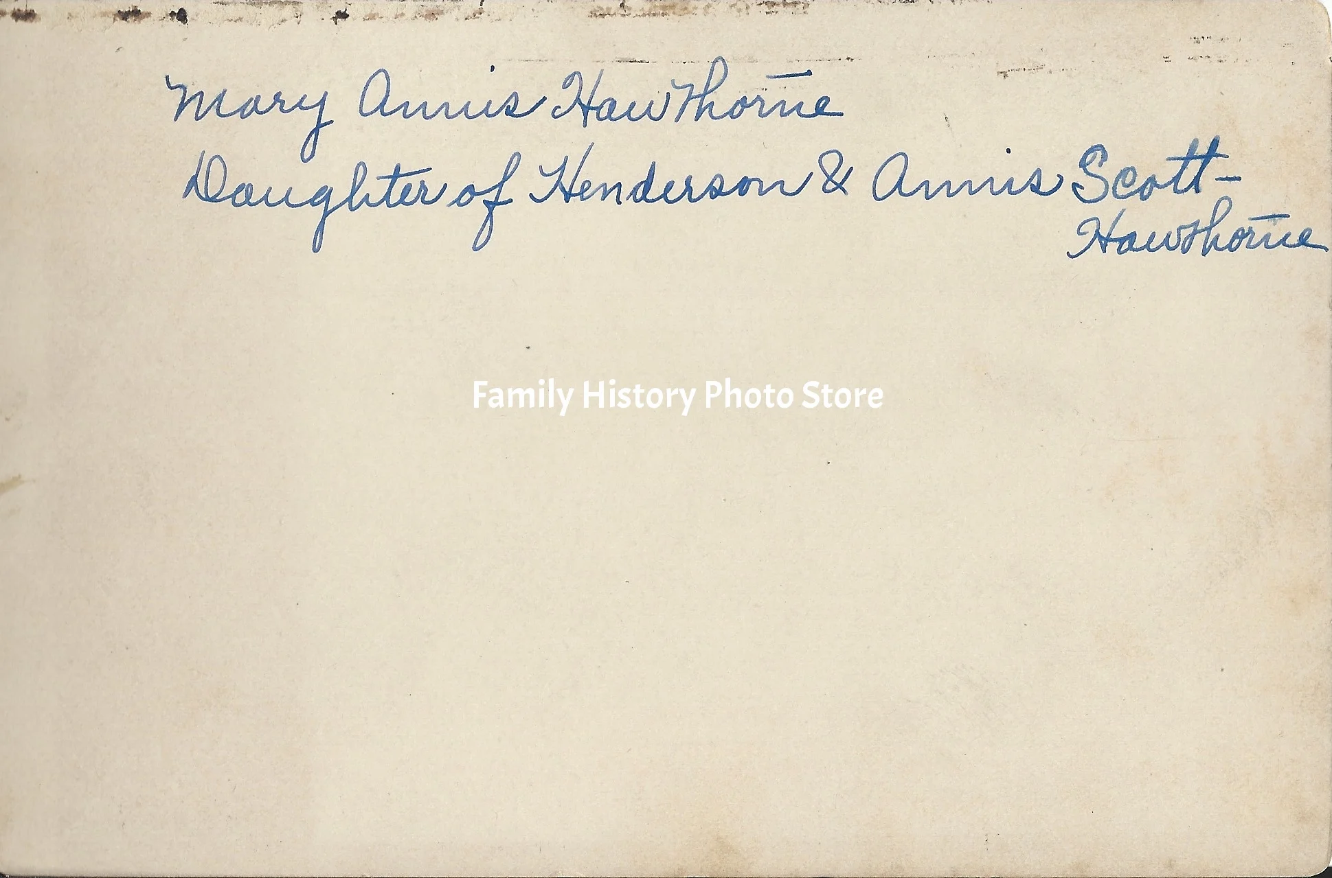 Mary Annis (Hawthorne) Thompson