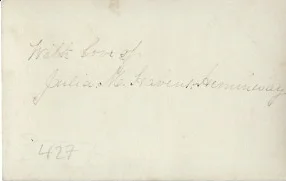 Julia M (Havens) Hemmingway