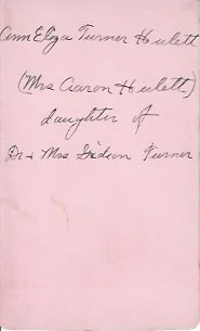 Ann Eliza (Turner) (Hulett) Niles