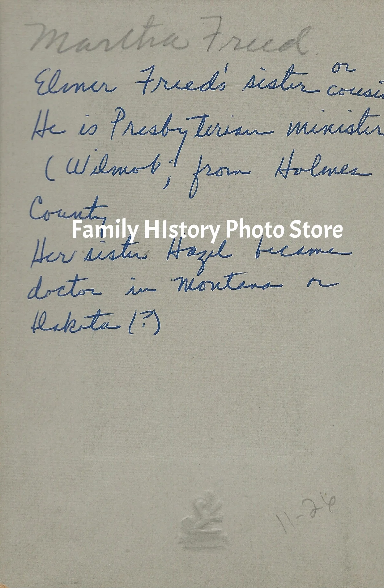 Martha M (Freed) Conrue