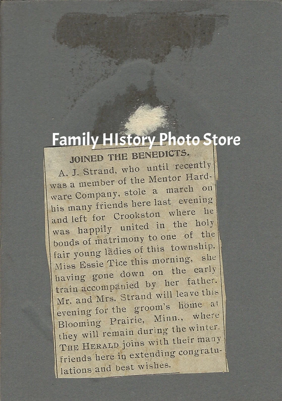 Essie A (Tice) Strand