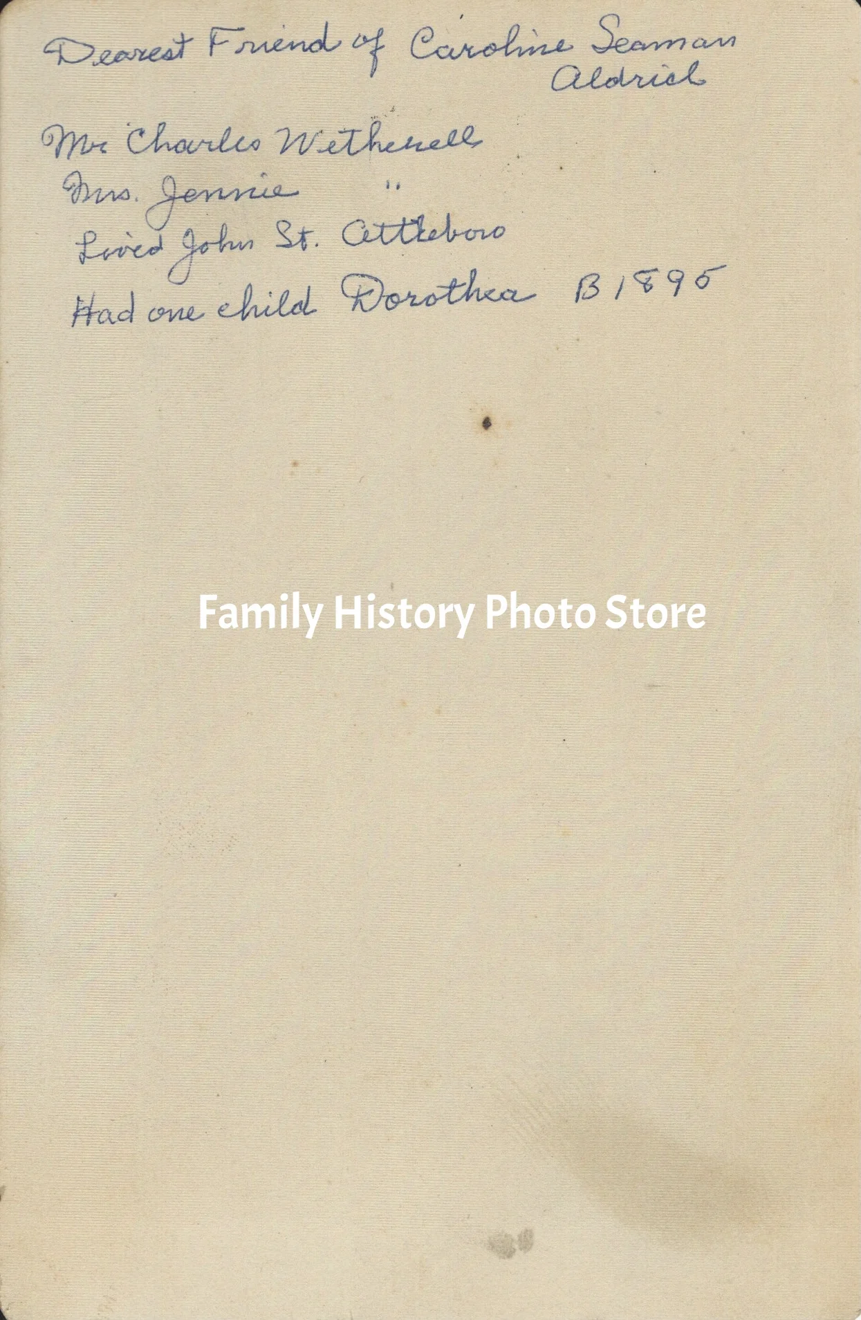 Jennie Bristomarte (Kendall) Wetherell