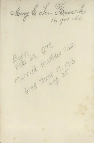 Marie E 'Mary' (Ten Broeck) Coon