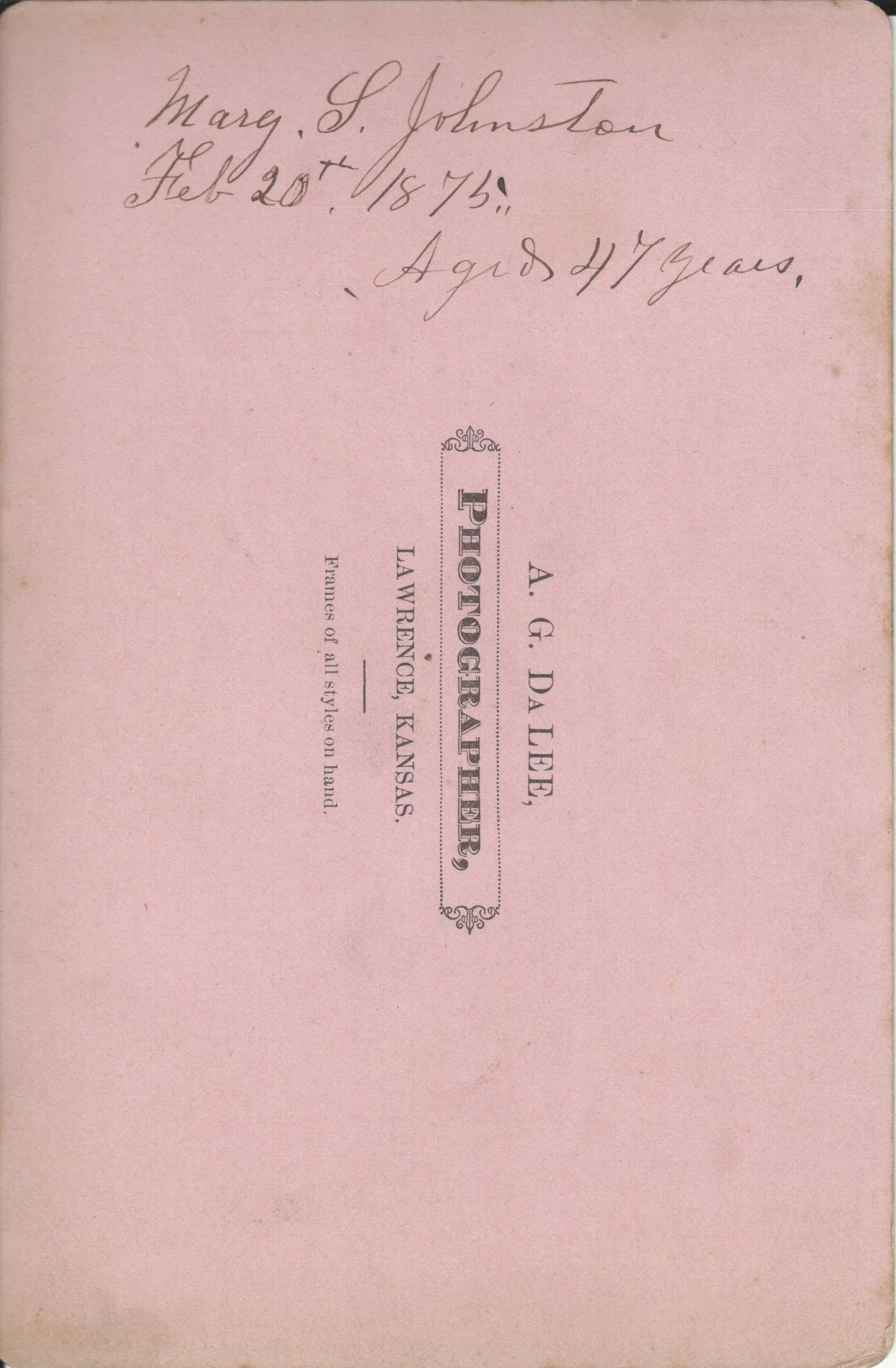 Mary S (Stubblefield) Johnston