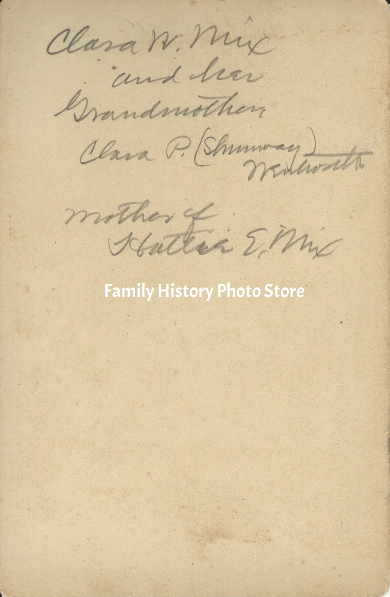 Clara P (Shumway) Wentworth