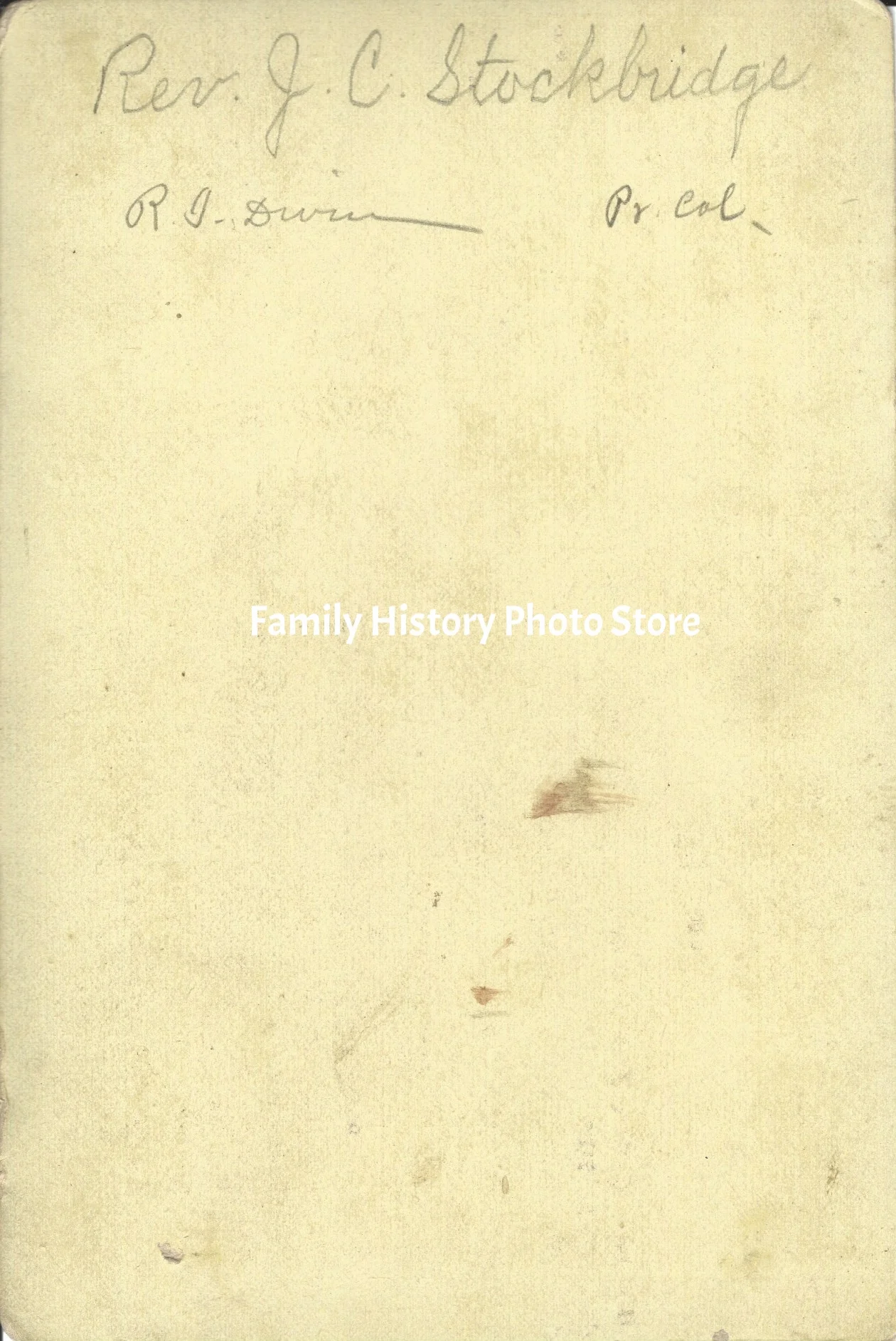 John Calvin Stockbridge, Rev