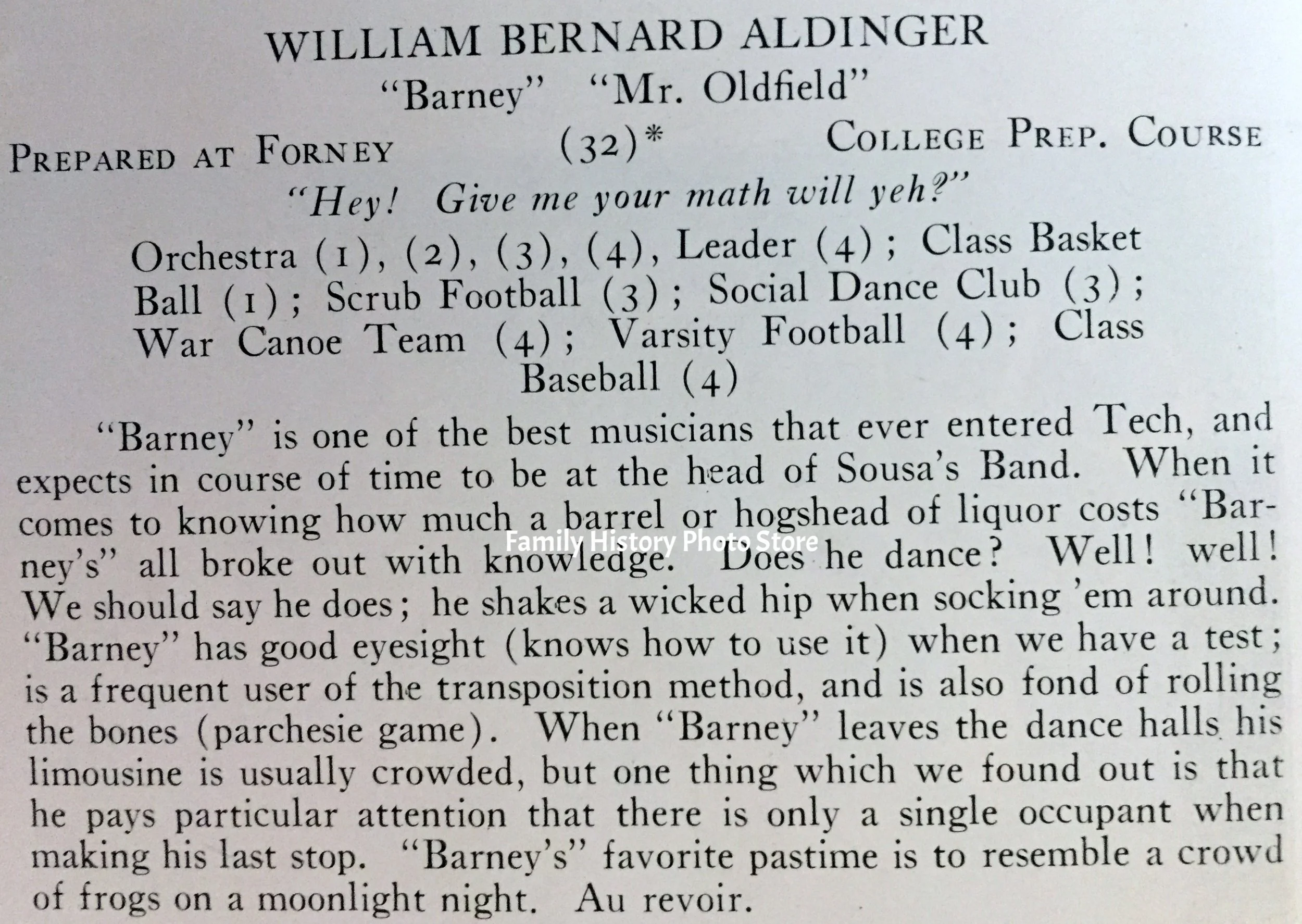 William Bernard 'Barney' Aldinger