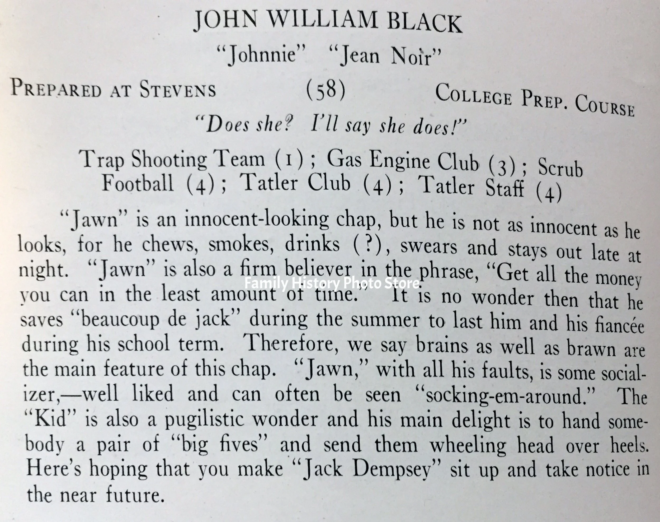 John William Black, Lt Col