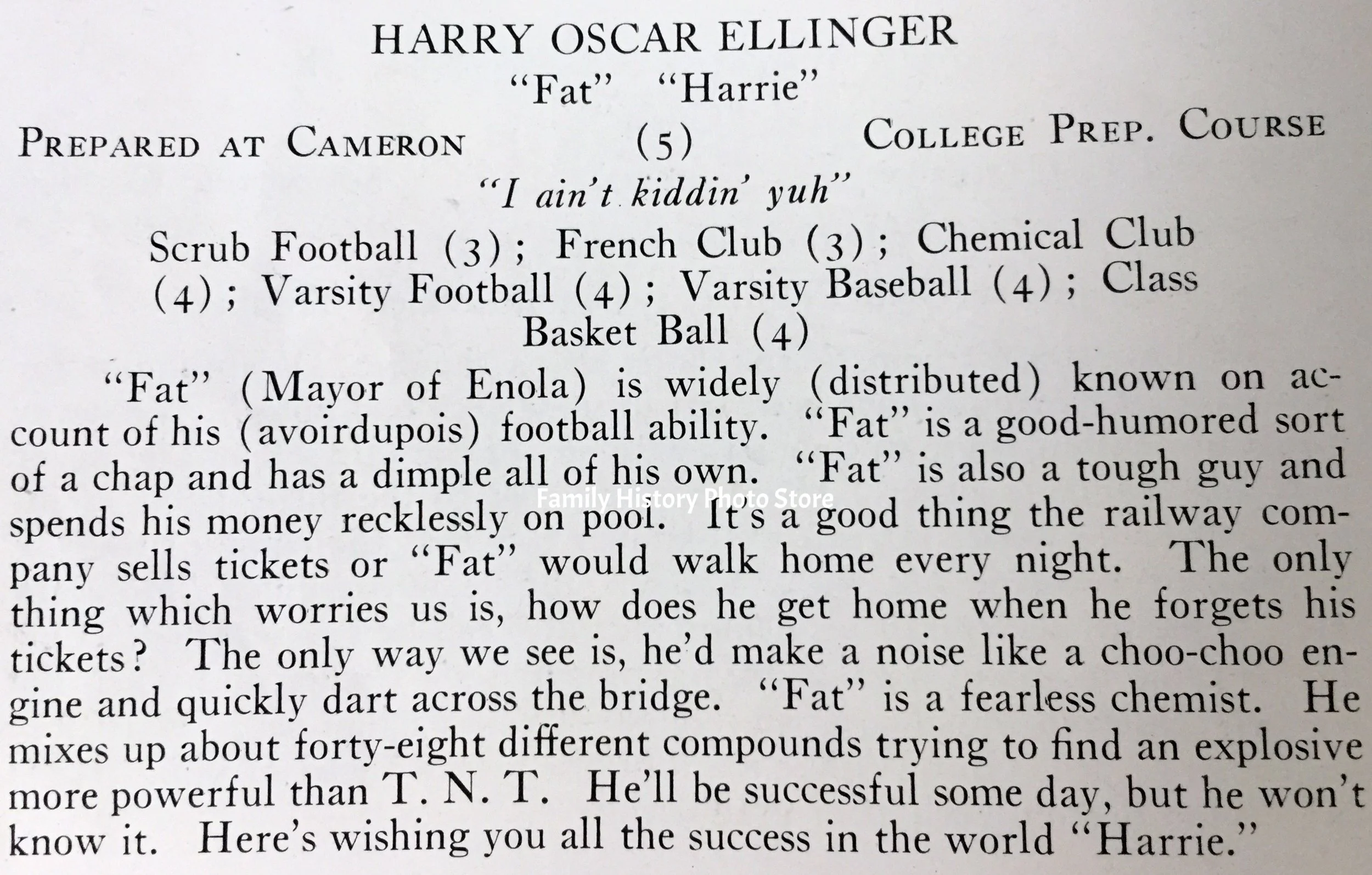 Harry Oscar 'Fats' Ellinger