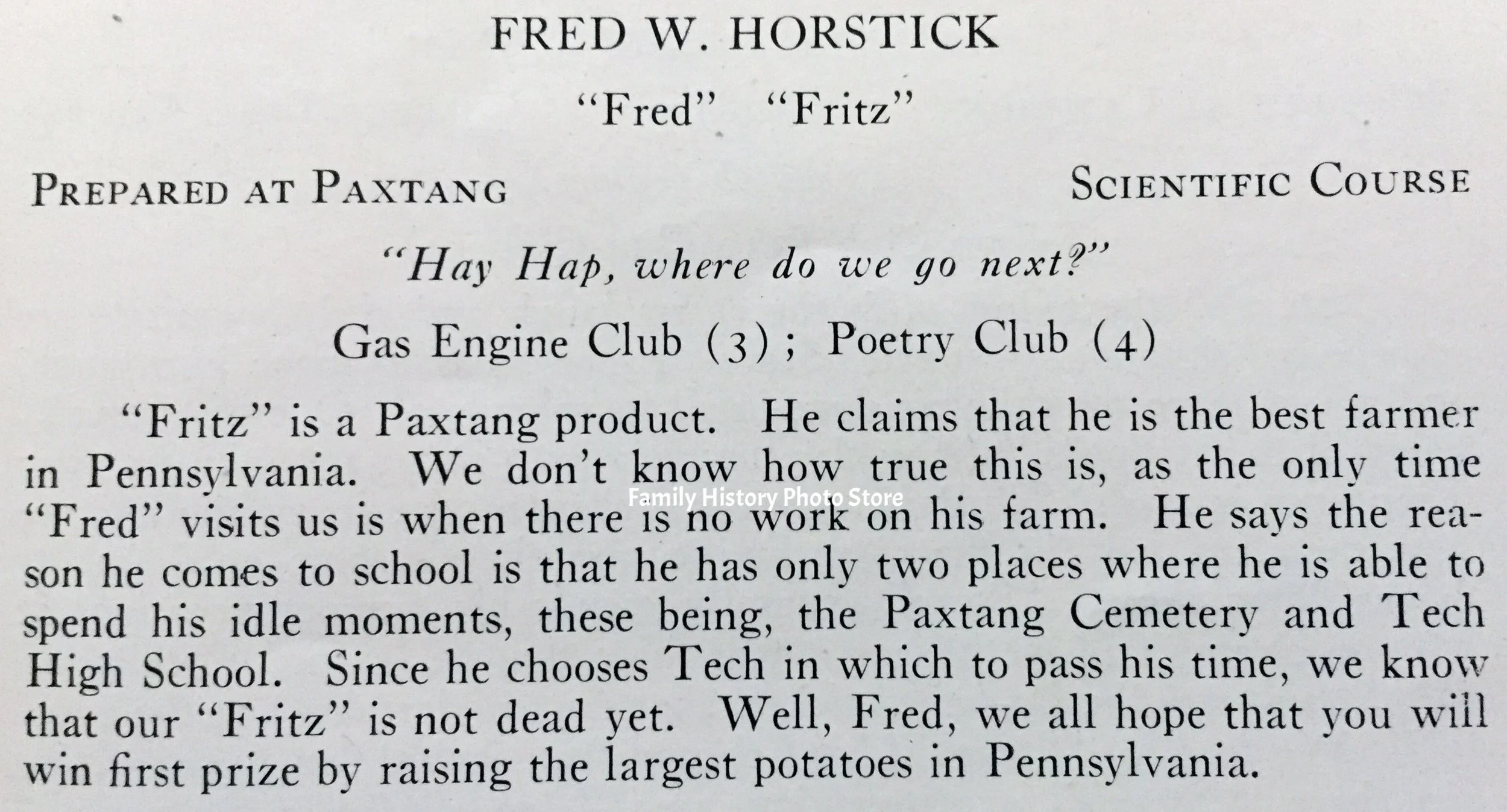 Frederick Ward Horstick