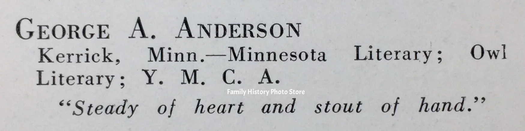 George A Anderson