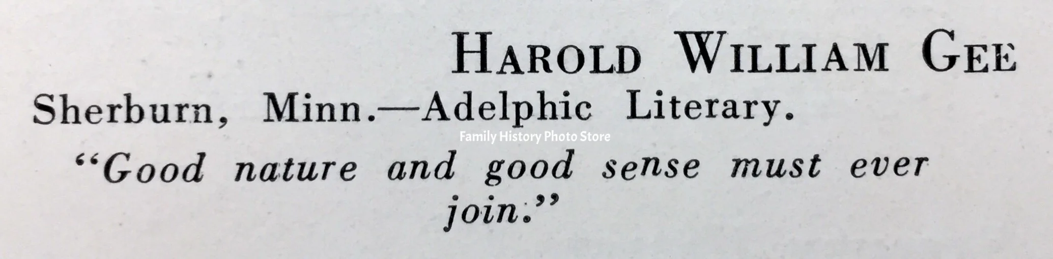 Harold William Gee