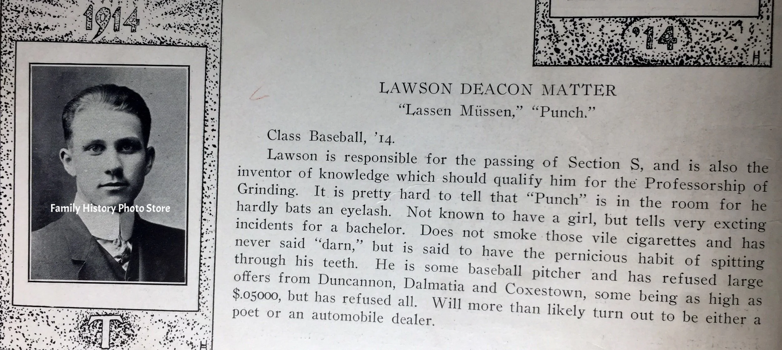 Lawson Deacon Matter, 2nd Lt