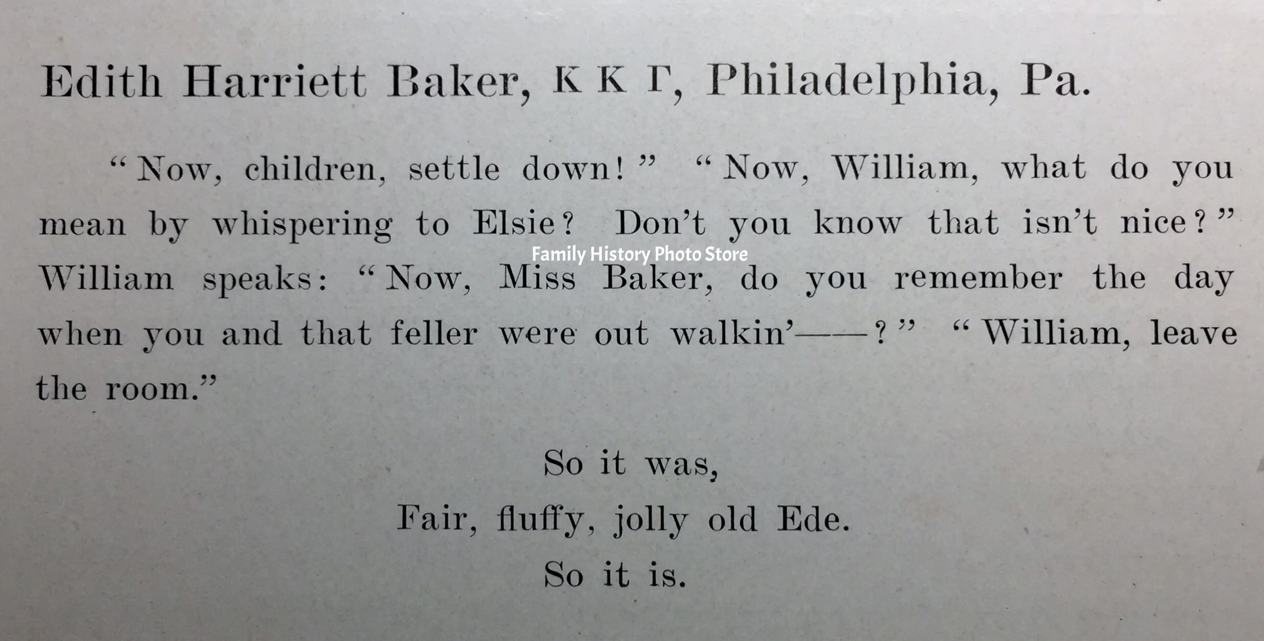 Edith Harriett (Baker) Hubt