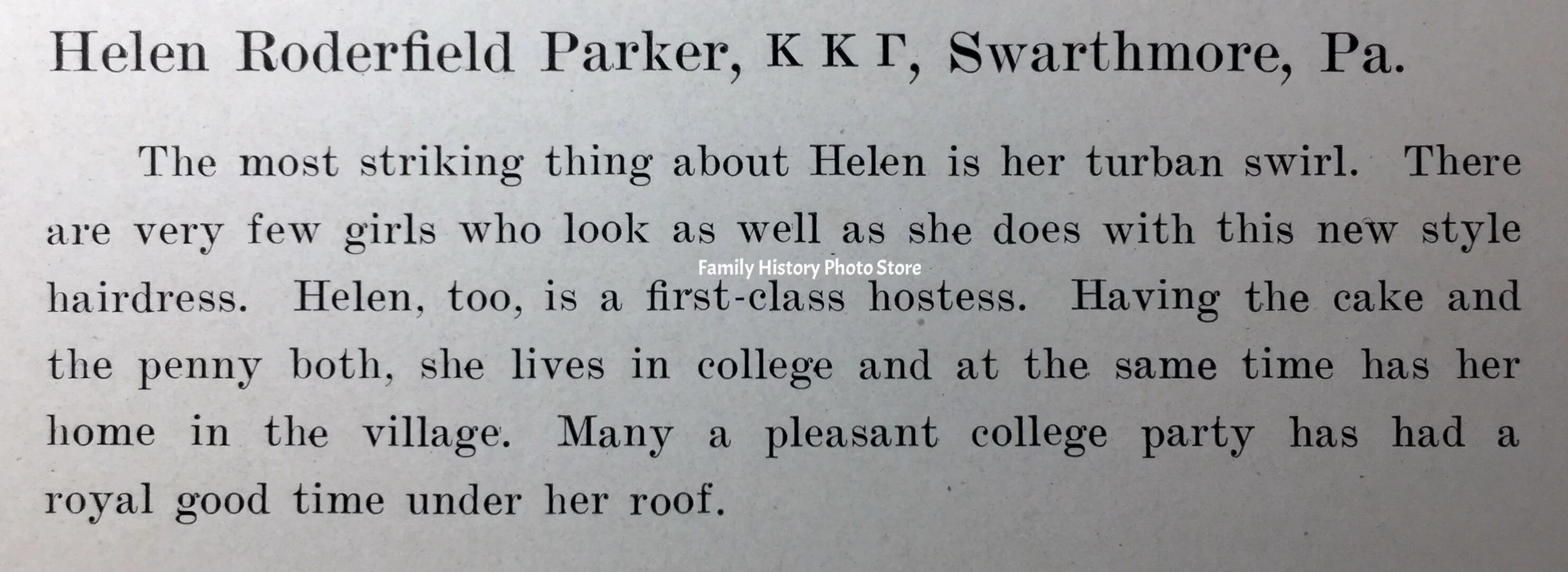 Helen Roderfield (Parker) Hardcastle