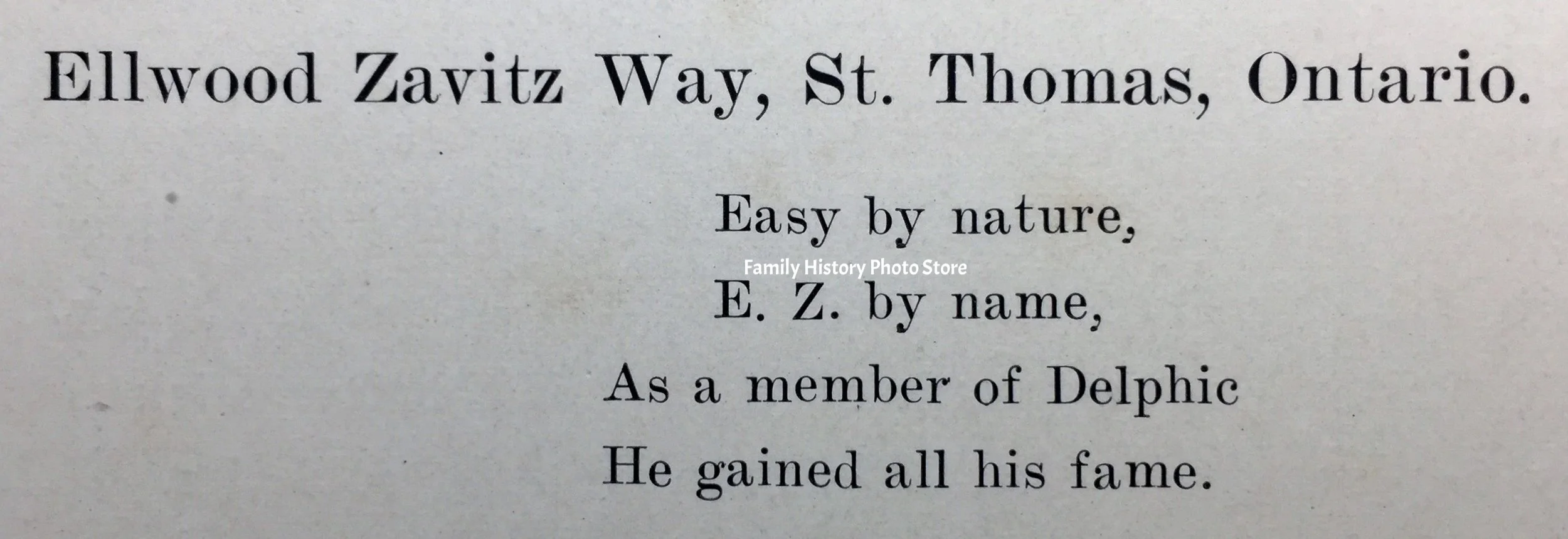 Ellwood Zavitz Way