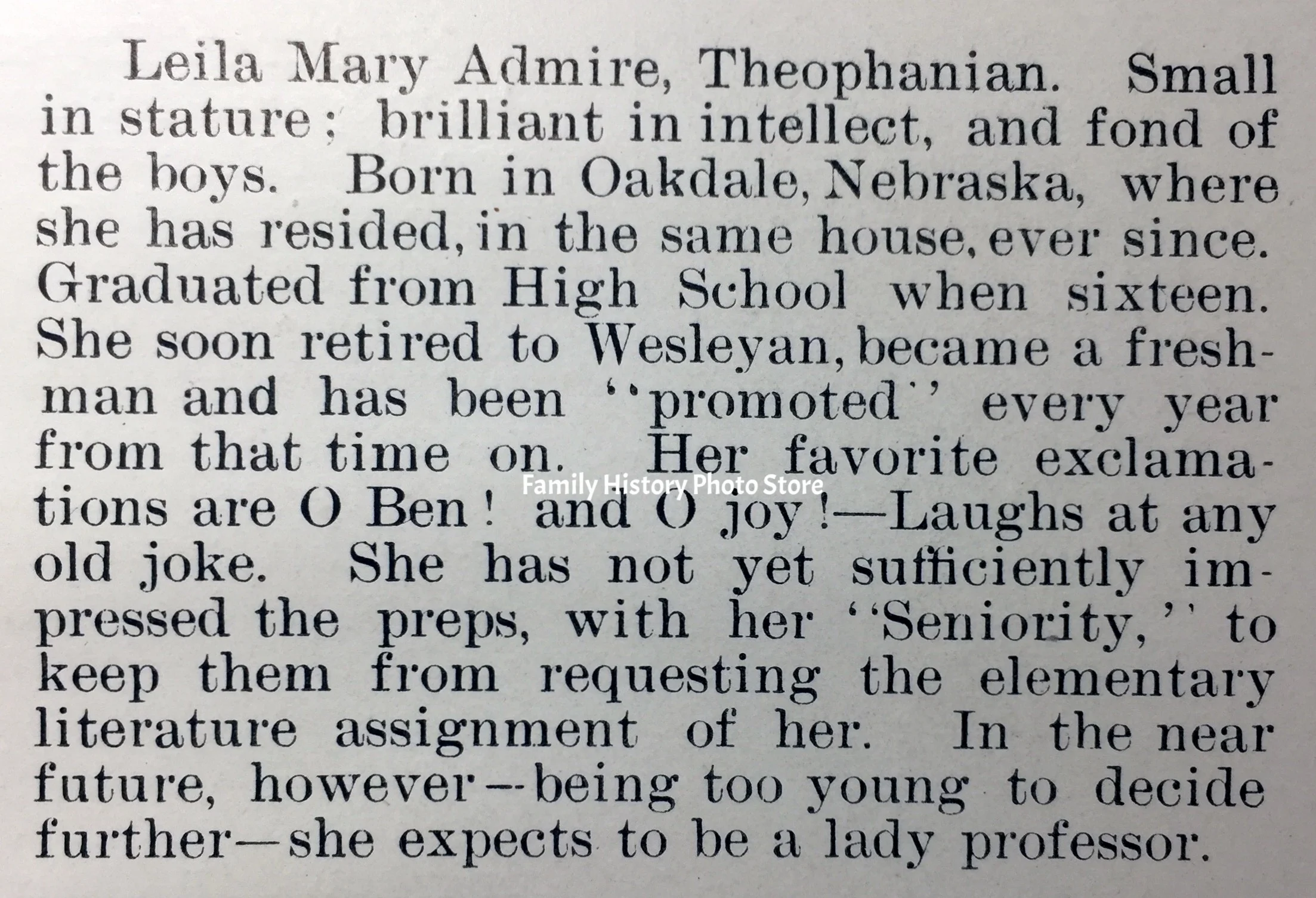 Leila Mary (Admire) Moore