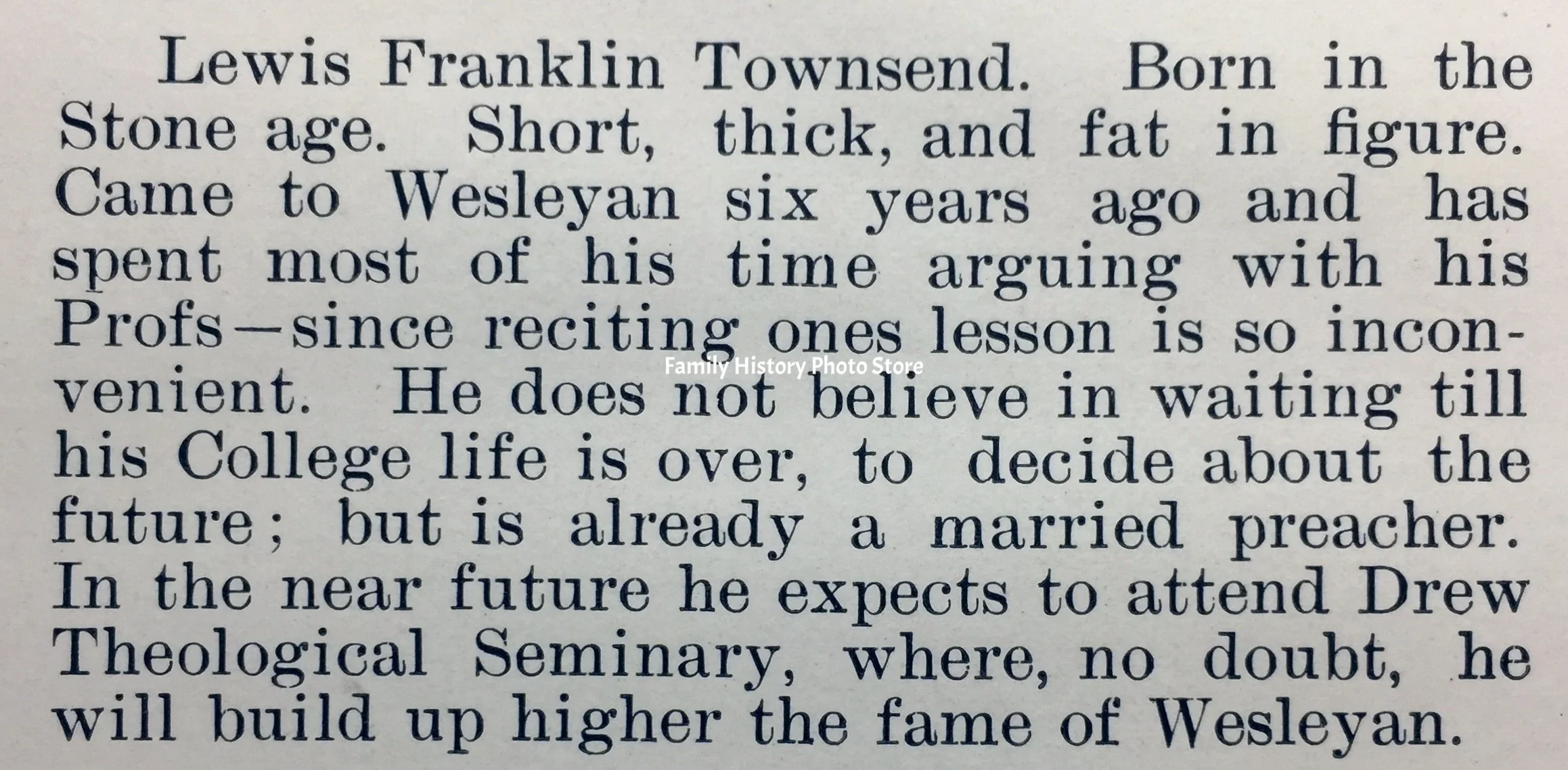Lewis Franklin Townsend, Rev